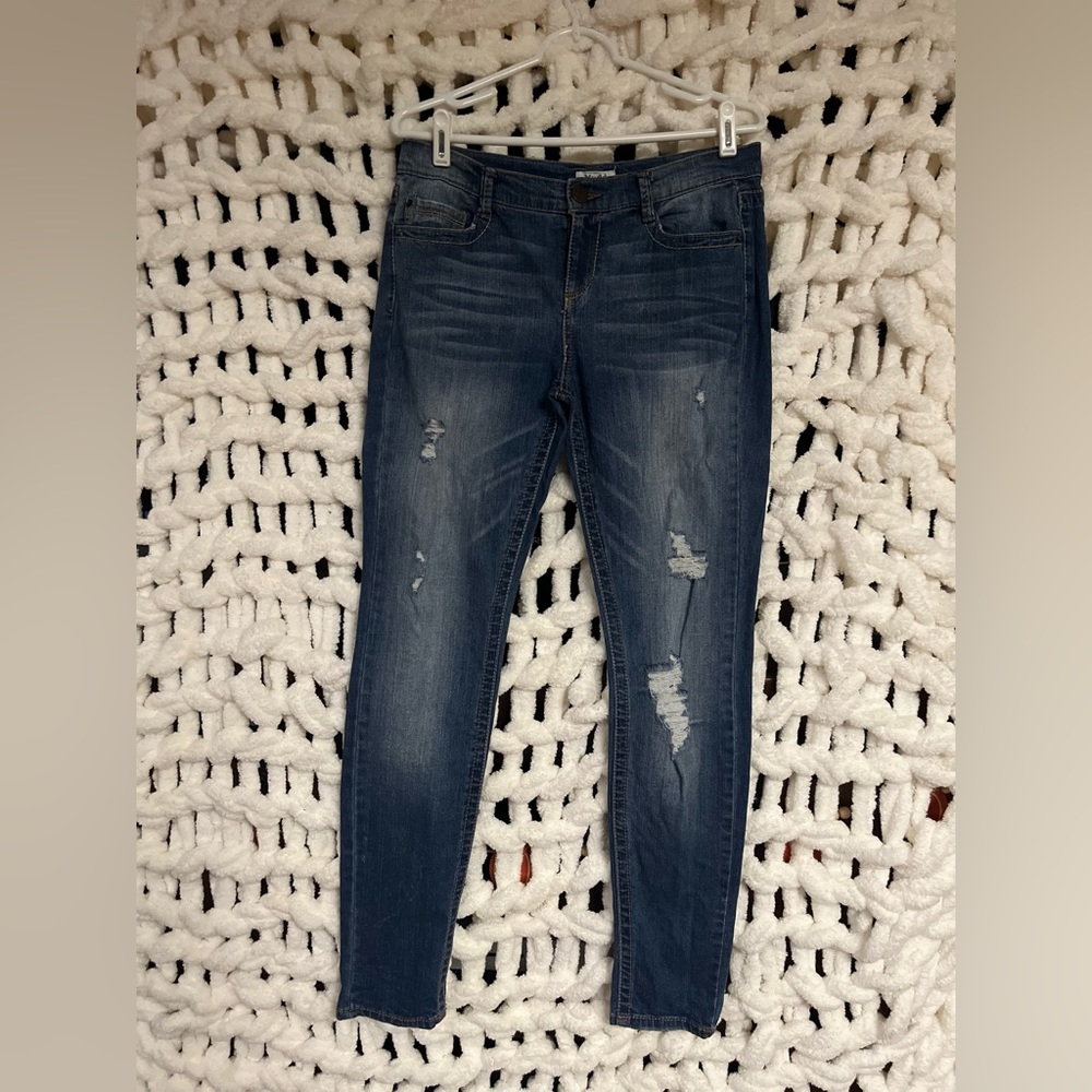 Distressed Skinny Mudd Jeans